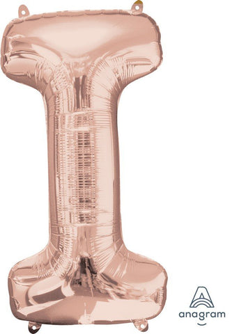 Giant Letter Balloon I(i) Rose Gold 86cm #36572