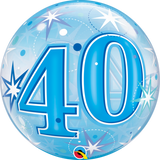 40th Birthday Bubble Blue Balloon #48445