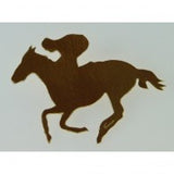 Horse & Rider Gold Cutout 10cm Each