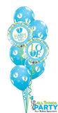 Baby Boy Dazzler Balloon Bouquet INFLATED #52977