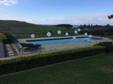 White Pool Balloons Large 60cm  with weight hire