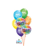 Happy Birthday Confetti Dazzler Balloon Bouquet