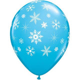 Frozen Snowflake Balloon Print Robins Egg Colour6pk UNFILLED