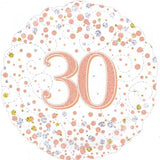 30th Birthday Foil Rose Gold Sparkling Fizz 45cm Balloon INFLATED #227116