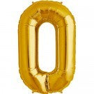 Gold Letter O foil Balloon  AIR FILLED SMALL 41cm #00581