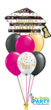 Congratulations GRAD! Cap Confetti Balloon Bouquet #GR04