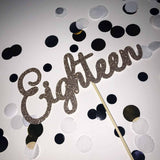 18th Birthday 'Eighteen' Cake Topper Rose Gold