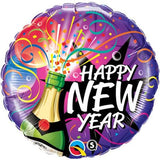 Happy New Year Sip Sip Hooray Foil Balloon INFLATED #40085