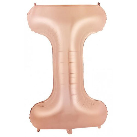 Giant Letter Balloon I(i) Rose Gold Foil 86cm #213978