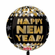 Happy New Year Foil Orbz INFLATED #29412