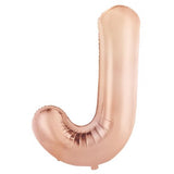 Giant Letter Balloon J Rose Gold Foil 86cm #213979