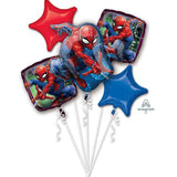 Spiderman Foil Bouquet 5pk #34667