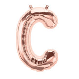 Rose Gold Letter C Balloon AIR FILLED SMALL 41cm #01339