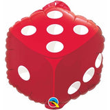 Casino Foil Balloon Red Dice #98446