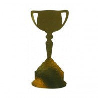 Horse Trophy Cutout Gold 30cm each