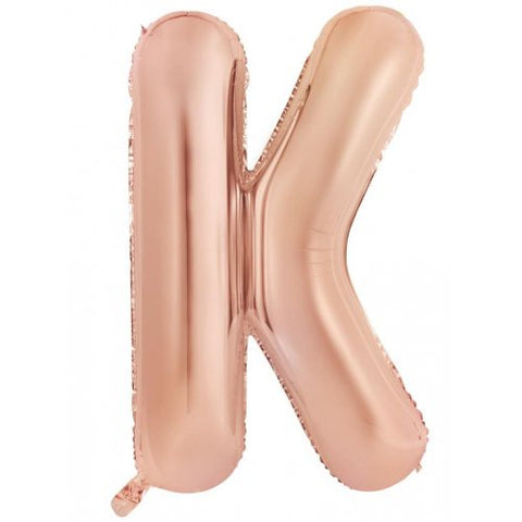 Giant Letter Balloon K Rose Gold Foil 86cm #213980