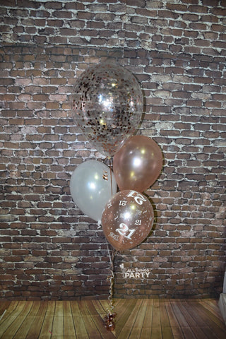 Confetti 40cm Balloon with 3 Latex Balloons Table Bouquet #confettiT3table