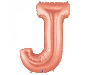Giant Letter Balloon J Rose Gold 1m #15910
