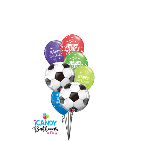 Soccerball Birthday Dazzler Balloon Bouquet
