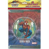 SPIDERMAN 8 LOOT BAGS 8 pack 22.5CM H X 18CM W (9" X 7.25") #13063