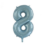 Giant INFLATED Light Blue Number 8 Foil 86cm Balloon #213758