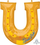 Horse Shoe Good Luck Foil Supershape Balloon #41153