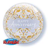 Anniversary Bubble Balloon Gold #16660