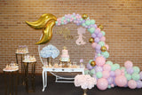 Organic Balloon Pastel Mermaid Tail