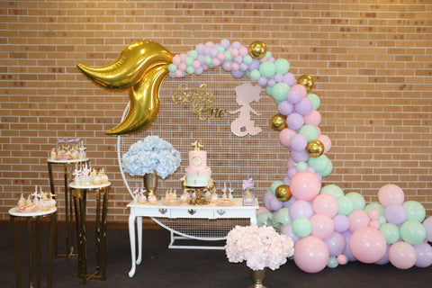 Organic Balloon Pastel Mermaid Tail