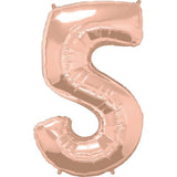 Mega Number 5 Rose Gold 86cm Balloon Number #57876