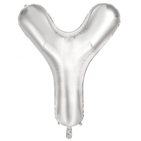 Giant Letter Balloon Y Silver Foil 86cm #213924