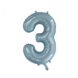 Giant INFLATED Light Blue Number 3 Foil 86cm Balloon #213753