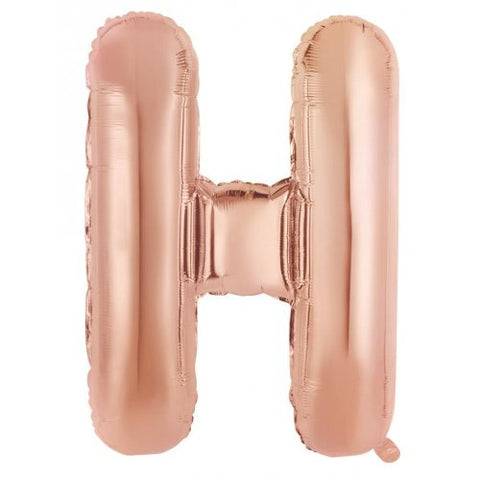 Giant Letter Balloon H Rose Gold Foil 86cm #213977