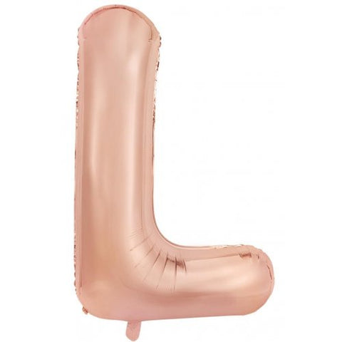 Giant Letter Balloon L Rose Gold Foil 86cm #213981