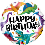 Dinosaur Birthday Foil Balloon 46cm INFLATED #97382