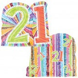 21st Birthday Foil Supershape Radiant Balloon