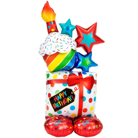 Happy Birthday Presents Giant Airloonz Foil Balloon INFLATED #42450