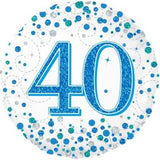 Foil 45cm (18") Sparkling Fizz Blue 40 40th #22668