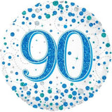 Foil 45cm (18") Sparkling Fizz Blue 90 90th #226744