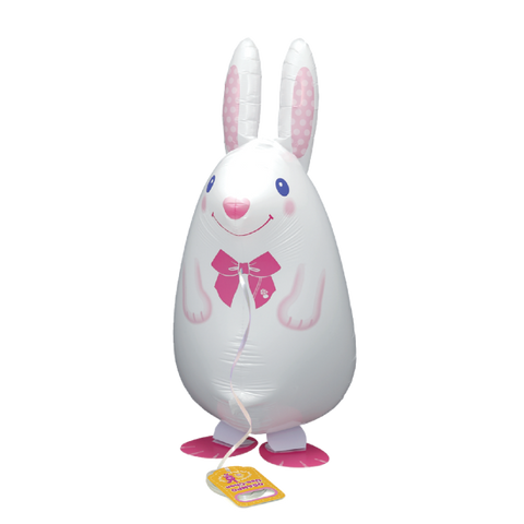 Walking Balloon White Rabbit Pet Walker 45cm INFLATED #8927