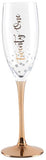 21 ROSE GOLD STEM CHAMPAGNE GLASS #555517