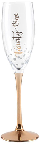 21 ROSE GOLD STEM CHAMPAGNE GLASS #555517