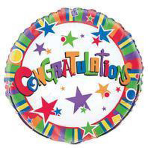 Congratulations Foil Balloon 45cm INFLATED #52101