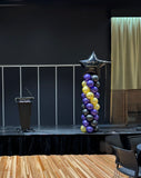 Balloon Column With Star or Round or Supershape Foil Topper