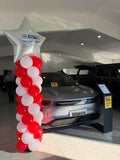Balloon Column With Star or Round or Supershape Foil Topper