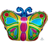 Bright Butterfly (33cm x 45cm)Foil Junior Shape INFLATED #07255