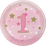 One Little Star Pink Snack Plates