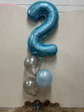 2nd Birthday Giant INFLATED Helium Numbers -22 colours to choose from