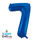 Giant Dark Blue Number 7 Foil 86cm Balloon #213737