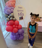 Easel  and Disc with  Balloon Garland HIRE Price from
